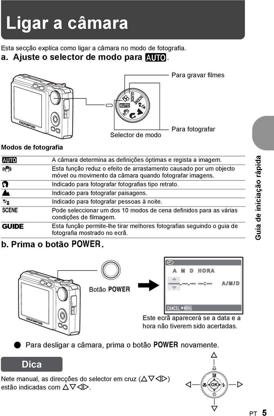 Esta função reduz o efeito de arrastamento causado por um objecto móvel ou movimento da câmara quando fotografar imagens. Indicado para fotografar fotografias tipo retrato.