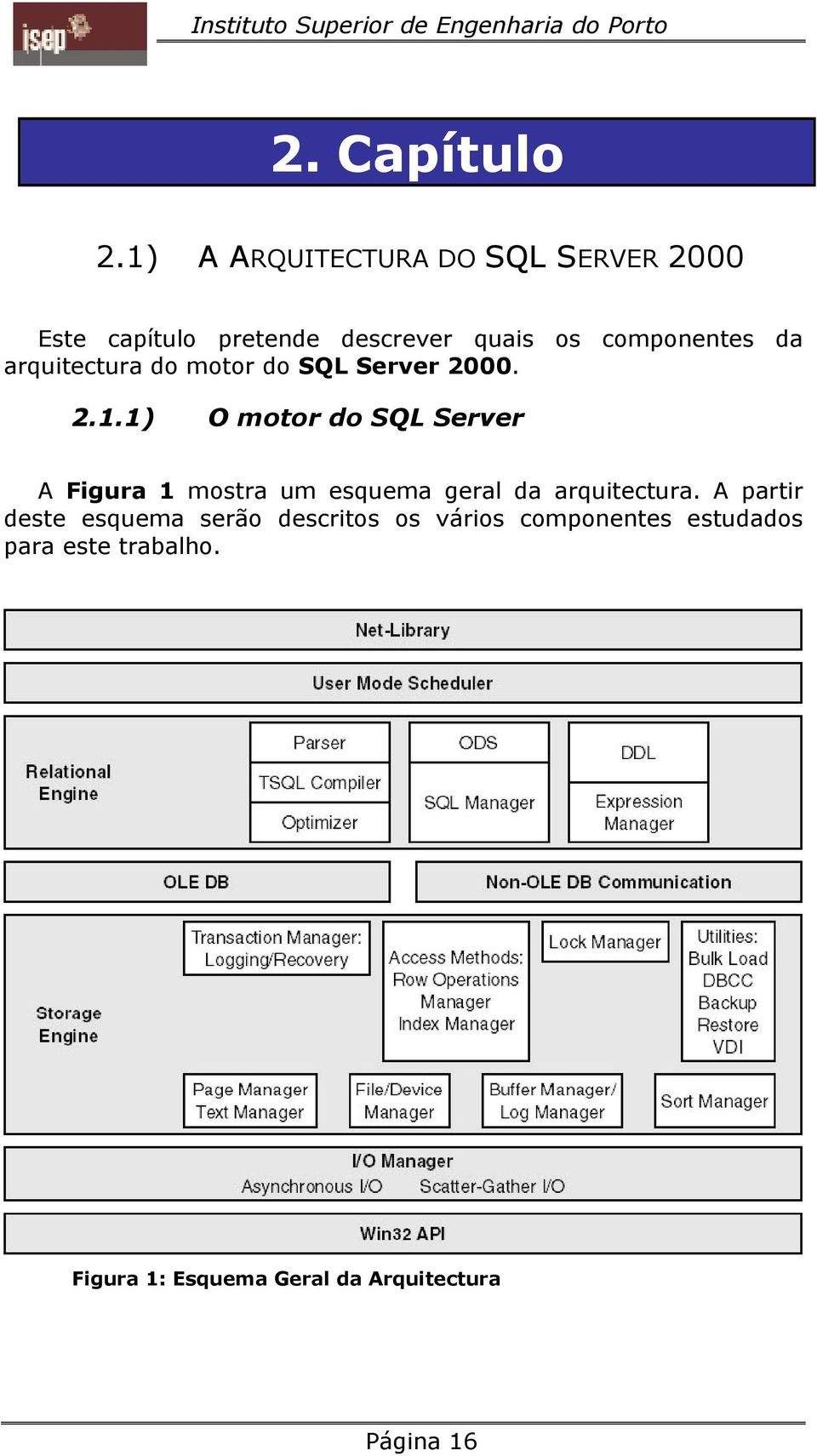 da arquitectura do motor do SQL Server 2000. 2.1.