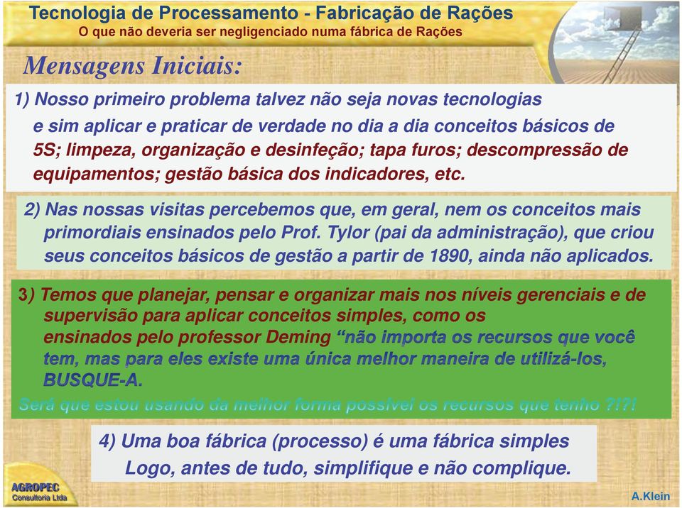 2) Nas nossas visitas percebemos que, em geral, nem os conceitos mais primordiais ensinados pelo Prof.