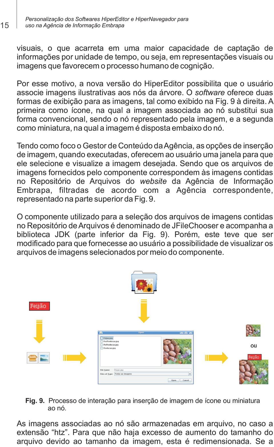 O software oferece duas formas de exibição para as imagens, tal como exibido na Fig. 9 à direita.