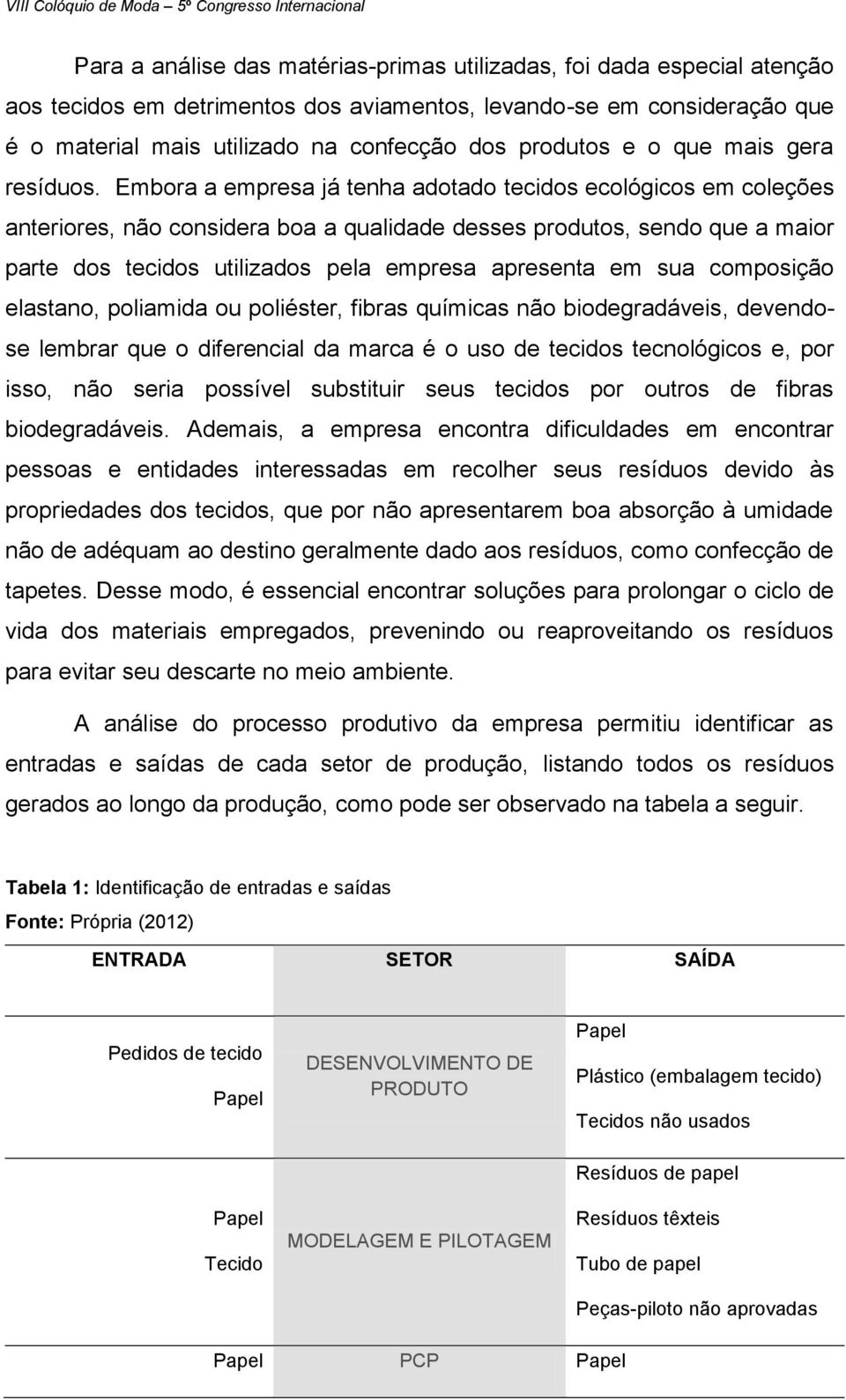 Embora a empresa já tenha adotado tecidos ecológicos em coleções anteriores, não considera boa a qualidade desses produtos, sendo que a maior parte dos tecidos utilizados pela empresa apresenta em