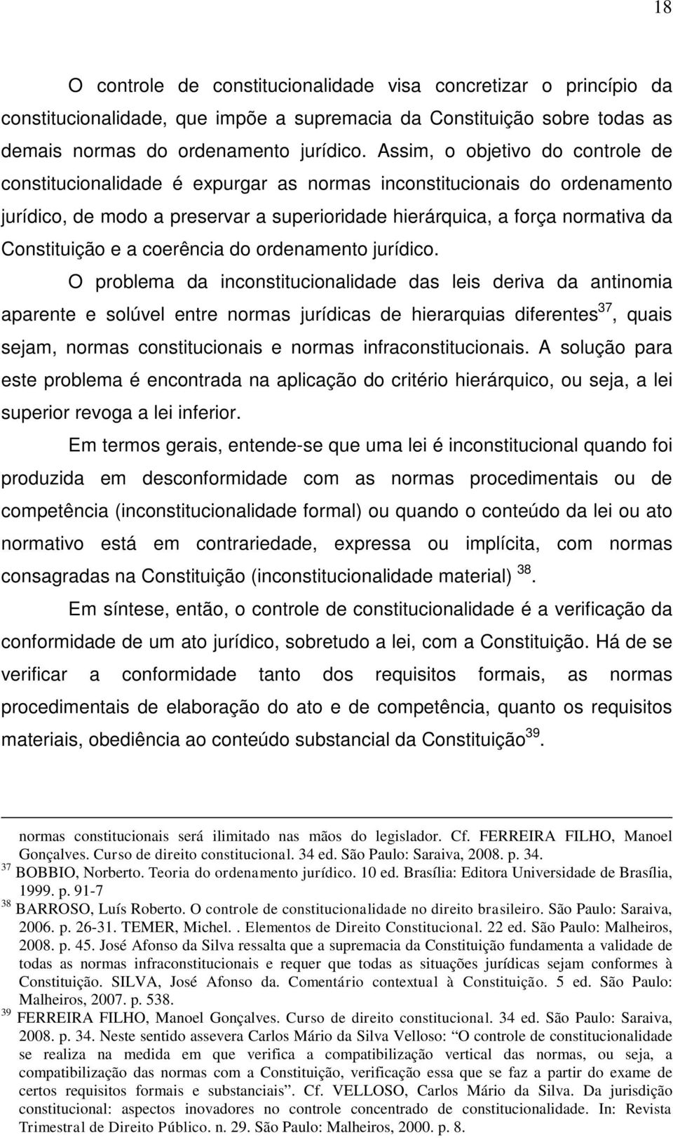 e a coerência do ordenamento jurídico.