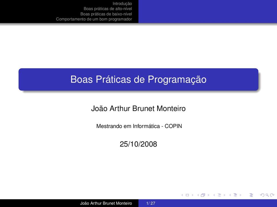 em Informática - COPIN 25/10/2008