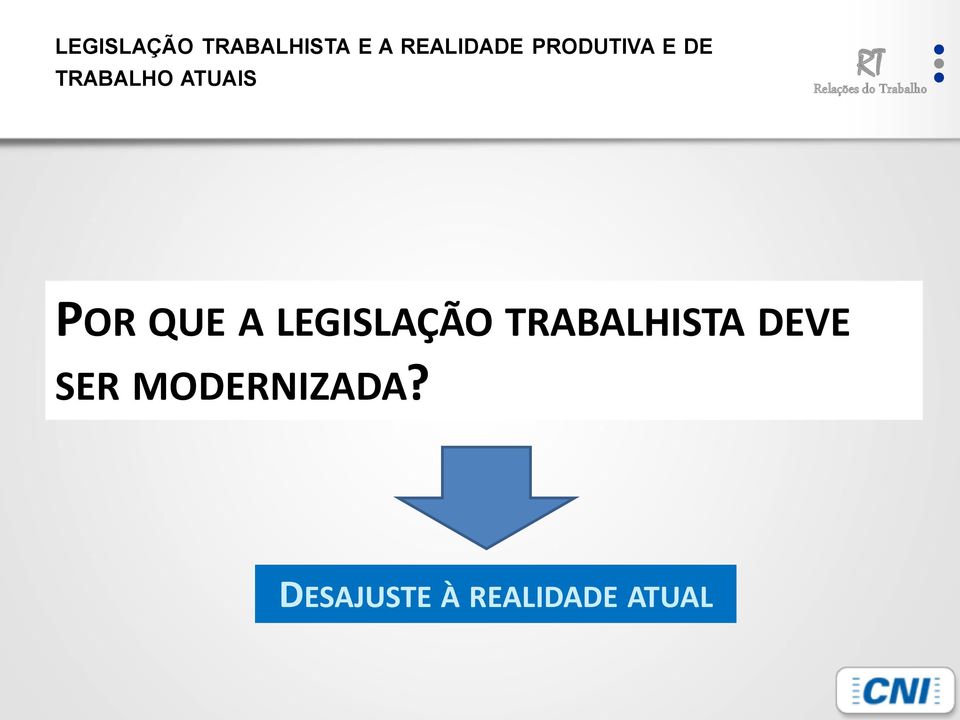 QUE A LEGISLAÇÃO TRABALHISTA DEVE SER