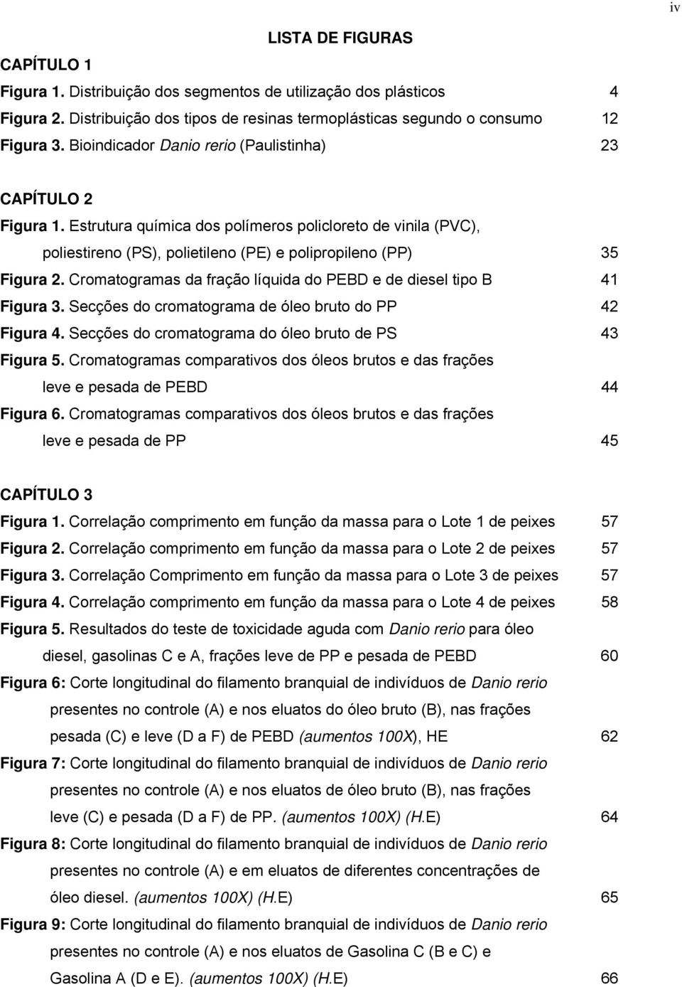 Cromatogramas da fração líquida do PEBD e de diesel tipo B 41 Figura 3. Secções do cromatograma de óleo bruto do PP 42 Figura 4. Secções do cromatograma do óleo bruto de PS 43 Figura 5.