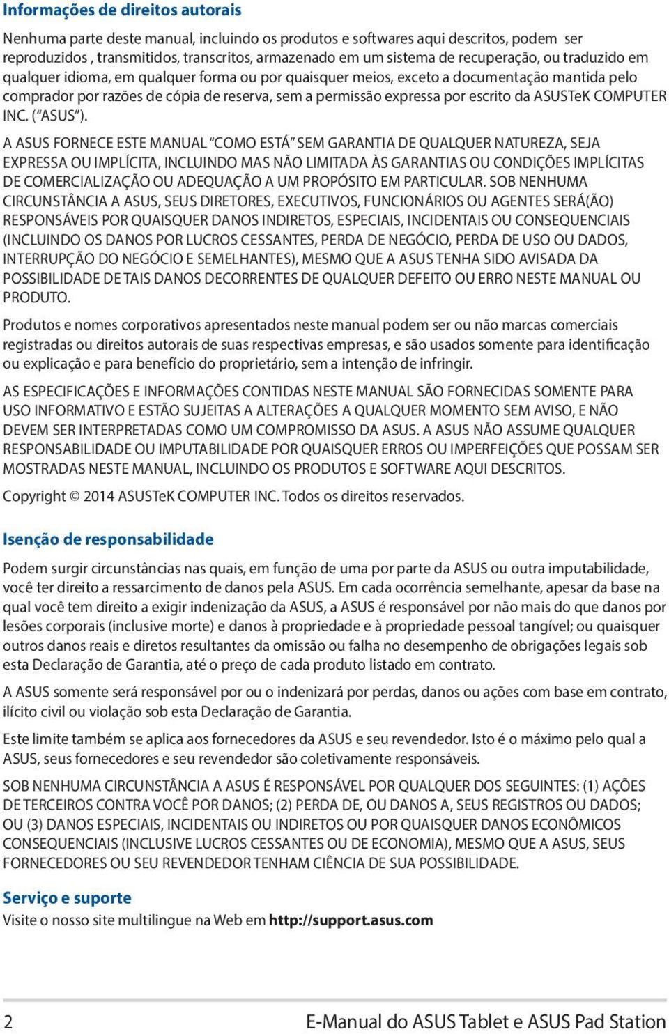 escrito da ASUSTeK COMPUTER INC. ( ASUS ).