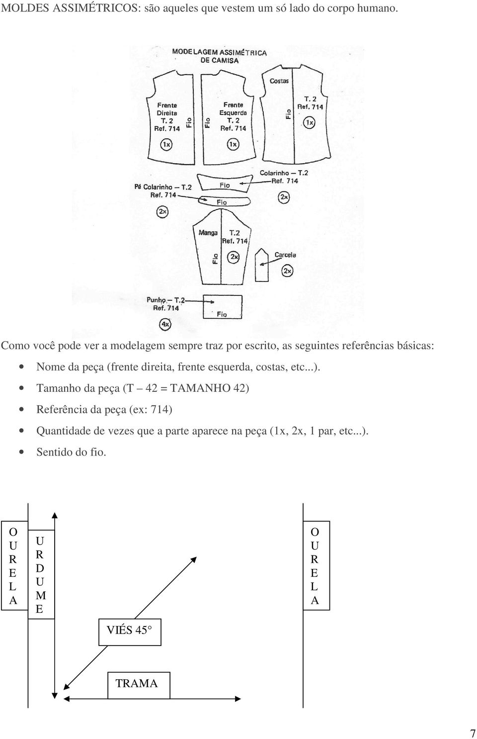 (frente direita, frente esquerda, costas, etc...).