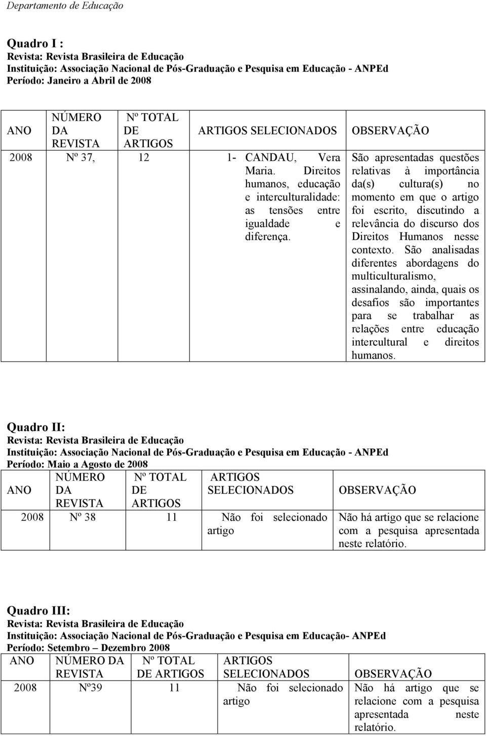 e São apresentadas questões relativas à importância da(s) cultura(s) no momento em que o foi escrito, discutindo a relevância do discurso dos Direitos Humanos nesse contexto.