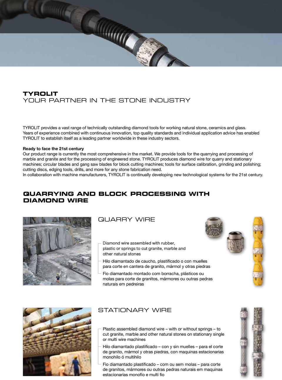 industry sectors. Ready to face the 21st century Our product range is currently the most comprehensive in the market.