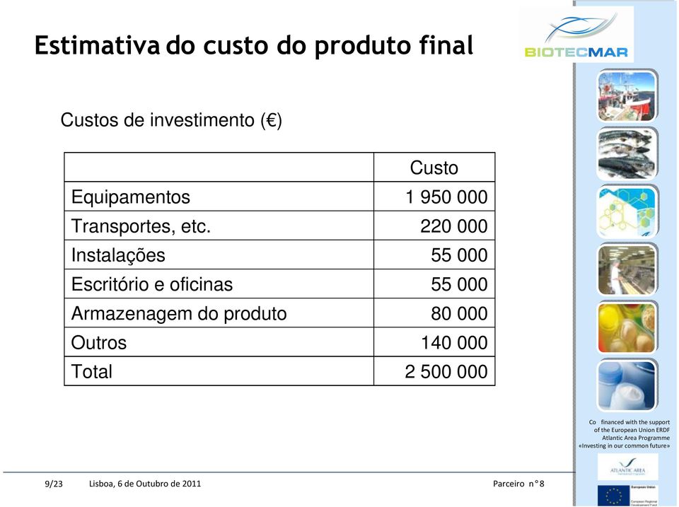 Instalações Escritório e oficinas Armazenagem do produto Outros