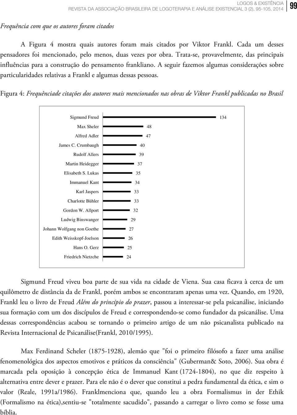 A seguir fazemos algumas considerações sobre particularidades relativas a Frankl e algumas dessas pessoas.