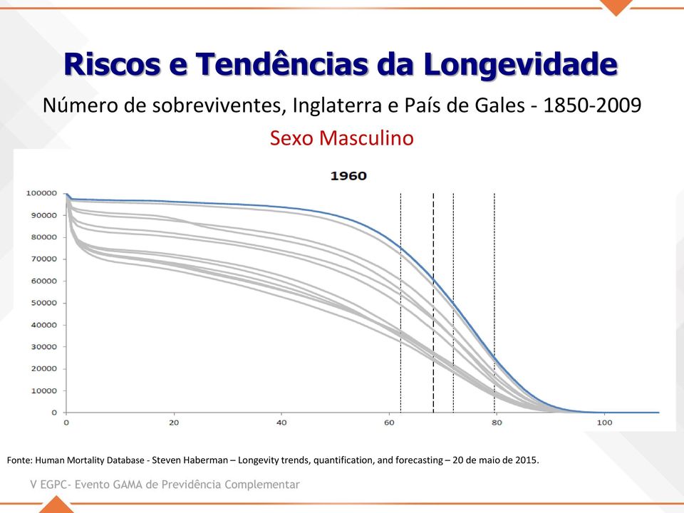 Masculino Fonte: Human Mortality Database - Steven