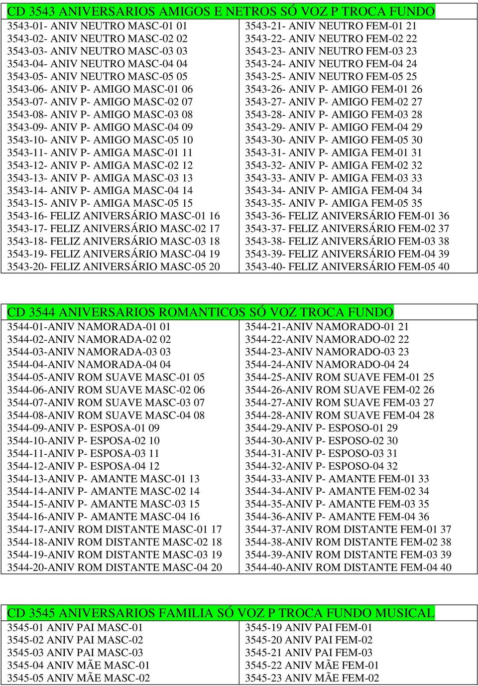 ANIV P- AMIGA MASC-01 11 3543-12- ANIV P- AMIGA MASC-02 12 3543-13- ANIV P- AMIGA MASC-03 13 3543-14- ANIV P- AMIGA MASC-04 14 3543-15- ANIV P- AMIGA MASC-05 15 3543-16- FELIZ ANIVERSÁRIO MASC-01 16