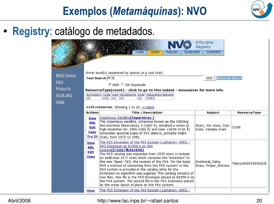 NVO Registry: