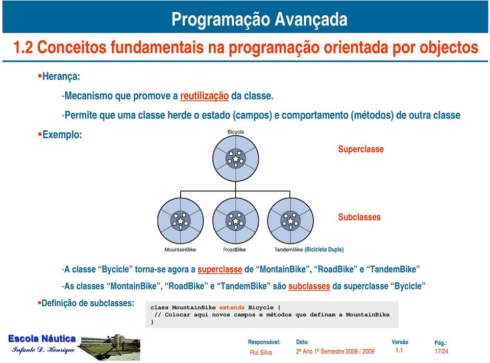 classe Bycicle torna-se agora a superclasse de MontainBike, RoadBike e TandemBike -As classes MontainBike, RoadBike e