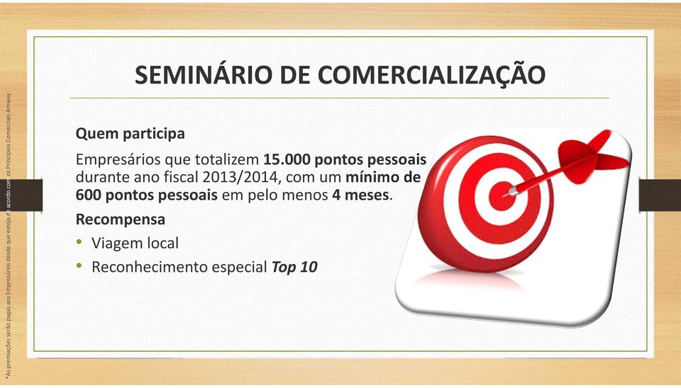 000 pontos pessoais durante ano fiscal 2013/2014, com um