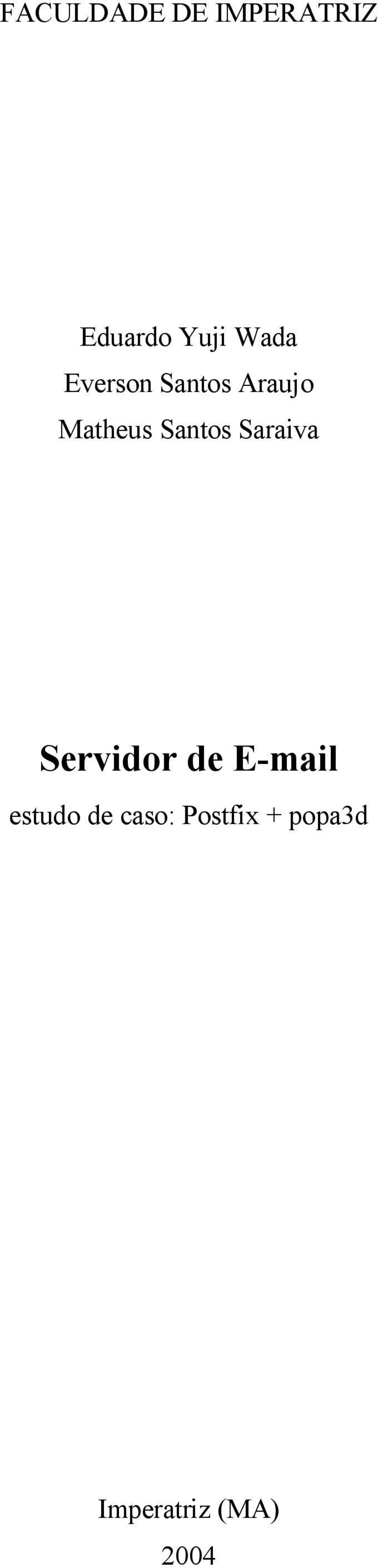Santos Saraiva Servidor de E-mail