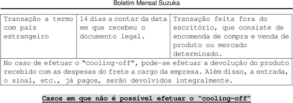 , já pagos, serão devolvidos integralmente.