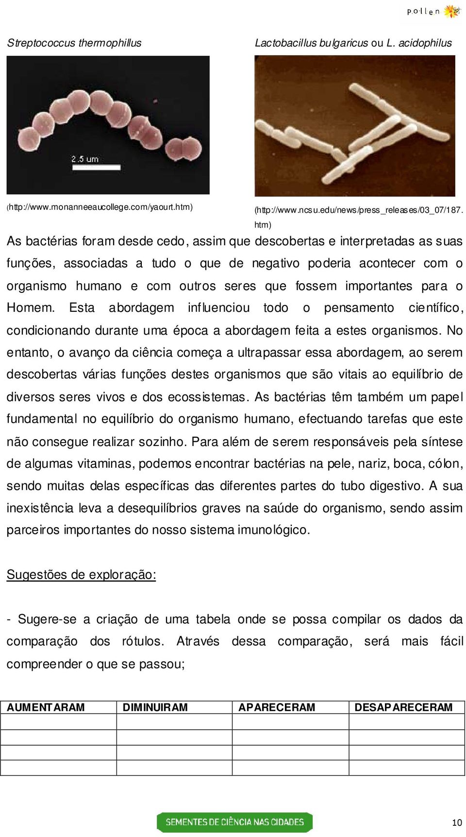 importantes para o Homem. Esta abordagem influenciou todo o pensamento científico, condicionando durante uma época a abordagem feita a estes organismos.