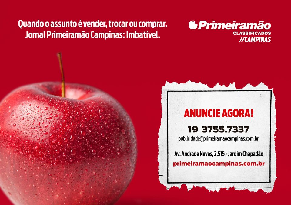 ANUNCIE AGORA! 19 3755.7337 publicidade@.com.