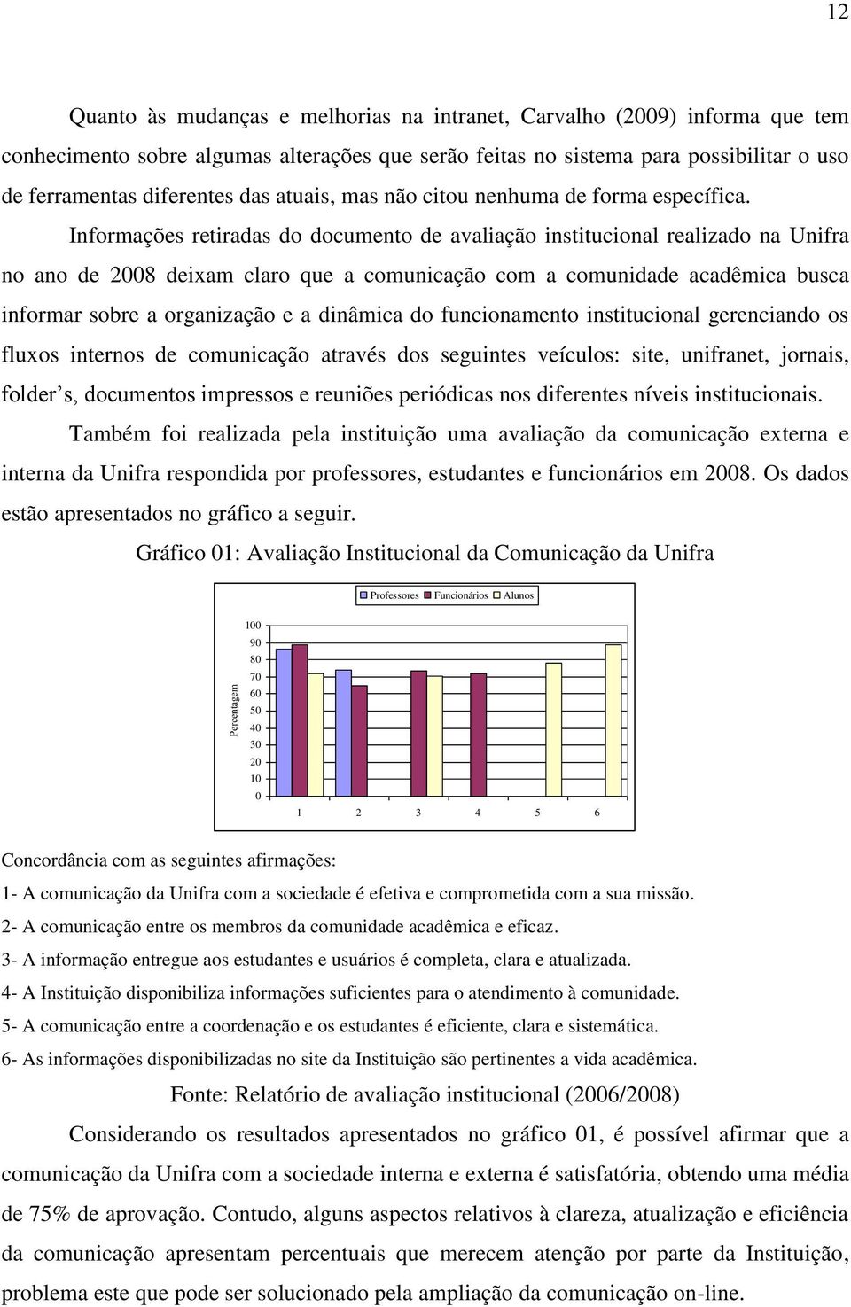 Informações retiradas do documento de avaliação institucional realizado na Unifra no ano de 2008 deixam claro que a comunicação com a comunidade acadêmica busca informar sobre a organização e a