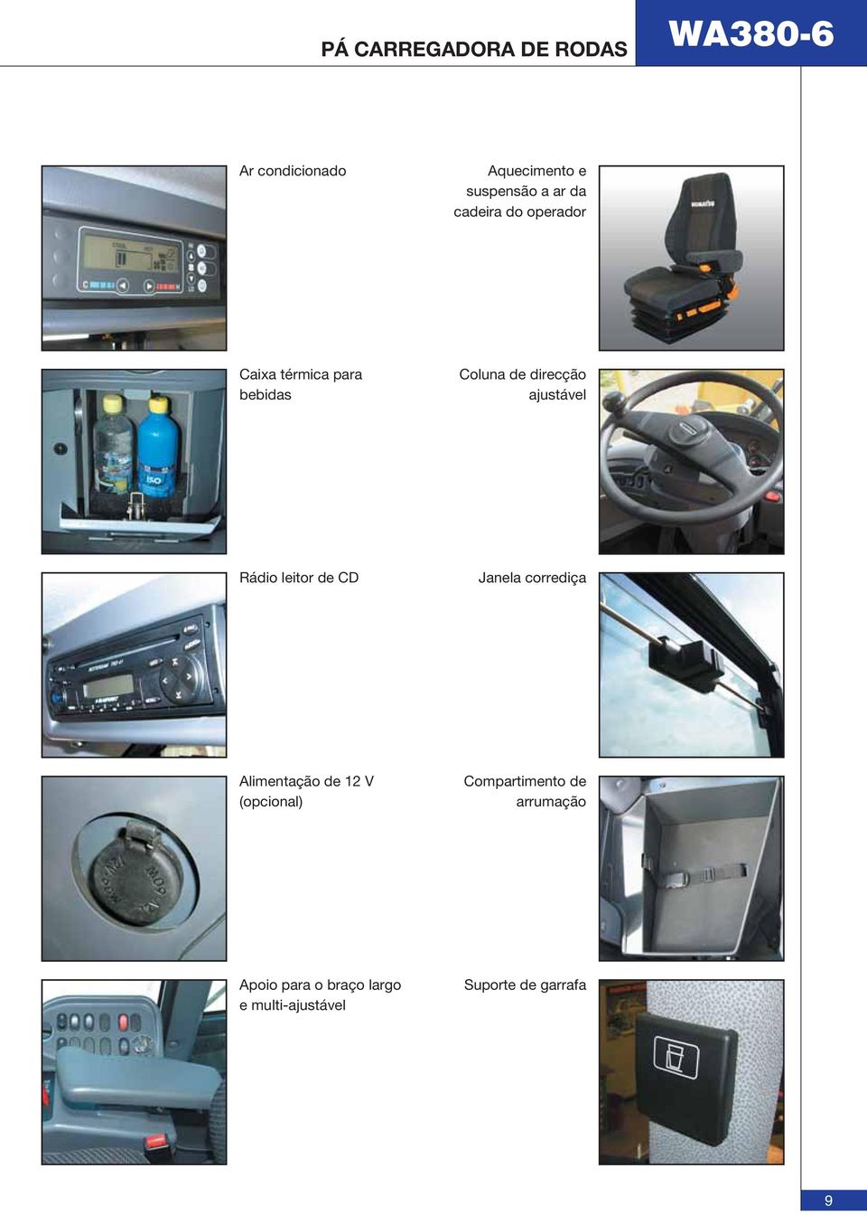 Rádio leitor de CD Janela corrediça Alimentação de 12 V (opcional)