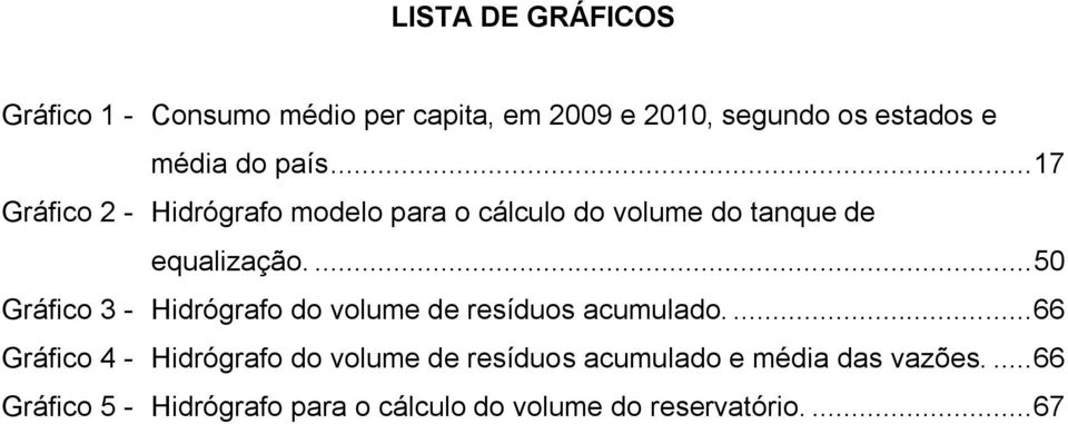 ... 50 Gráfico 3 - Hidrógrafo do volume de resíduos acumulado.