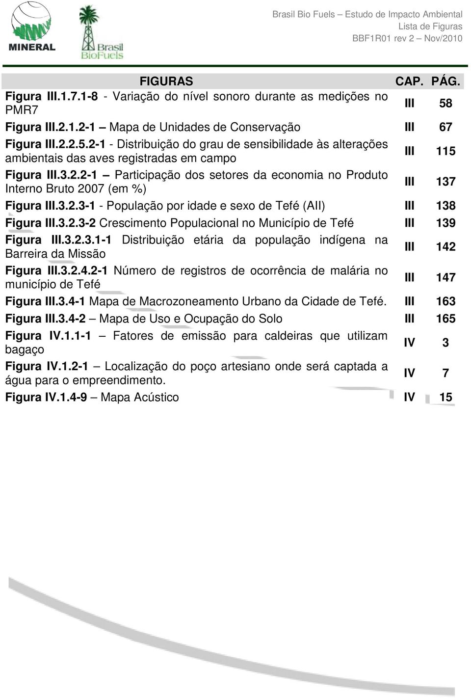 3.2.3-1 - População por idade e sexo de Tefé (AII) III 138 Figura III.3.2.3-2 Crescimento Populacional no Município de Tefé III 139 Figura III.3.2.3.1-1 Distribuição etária da população indígena na Barreira da Missão III 142 Figura III.