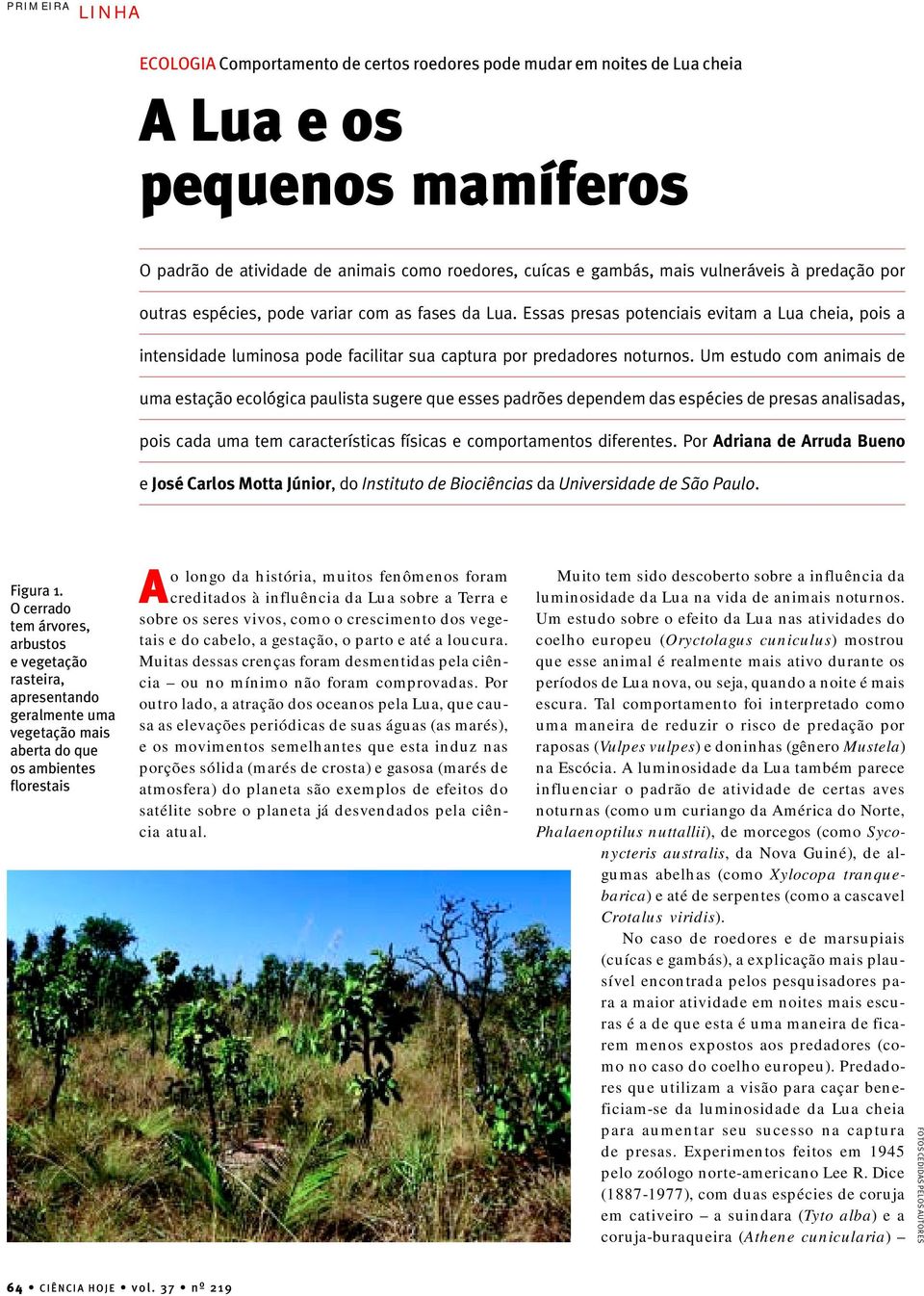 Um estudo com animais de uma estação ecológica paulista sugere que esses padrões dependem das espécies de presas analisadas, pois cada uma tem características físicas e comportamentos diferentes.