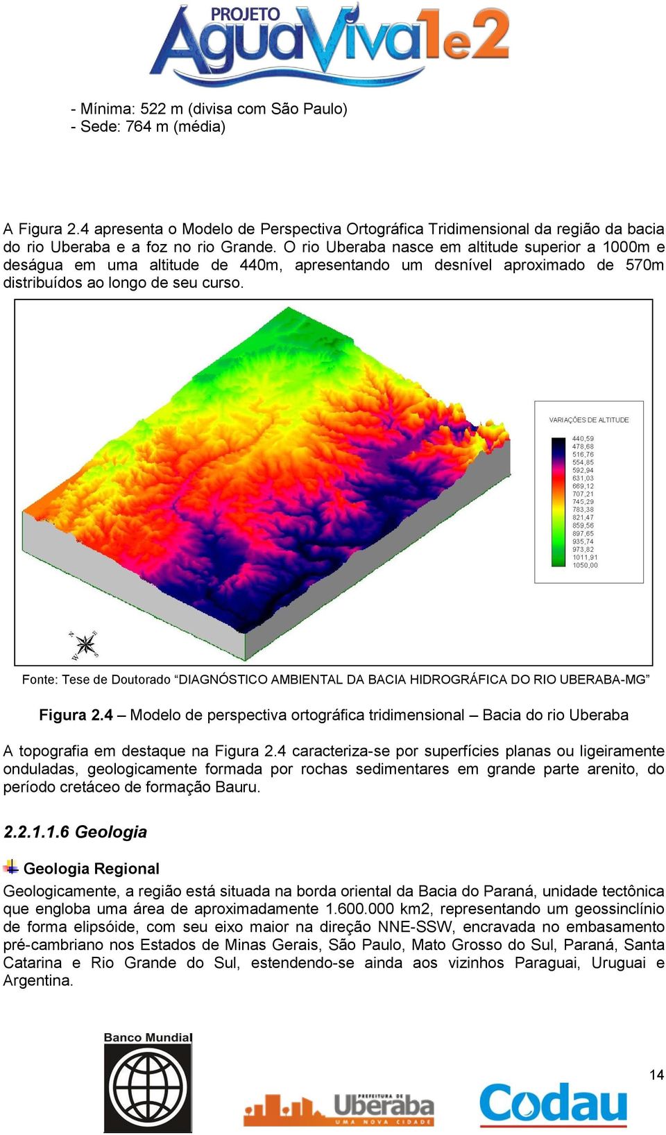 Fonte: Tese de Doutorado DIAGNÓSTICO AMBIENTAL DA BACIA HIDROGRÁFICA DO RIO UBERABA-MG Figura 2.