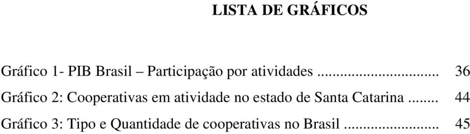 .. 36 Gráfico 2: Cooperativas em atividade no