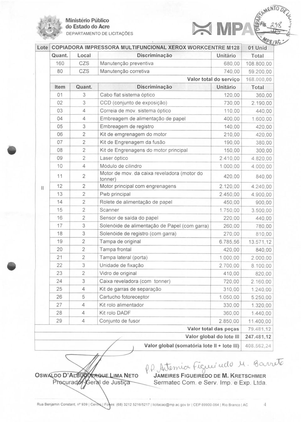 sistema óptico Embreagem de alimentação de papel Embreagem de registro Kit de emgrenagem do motor Kit de Engrenagem da fusão Kit de Engrenagens do motor principal Laser óptico Módulo de cilindro