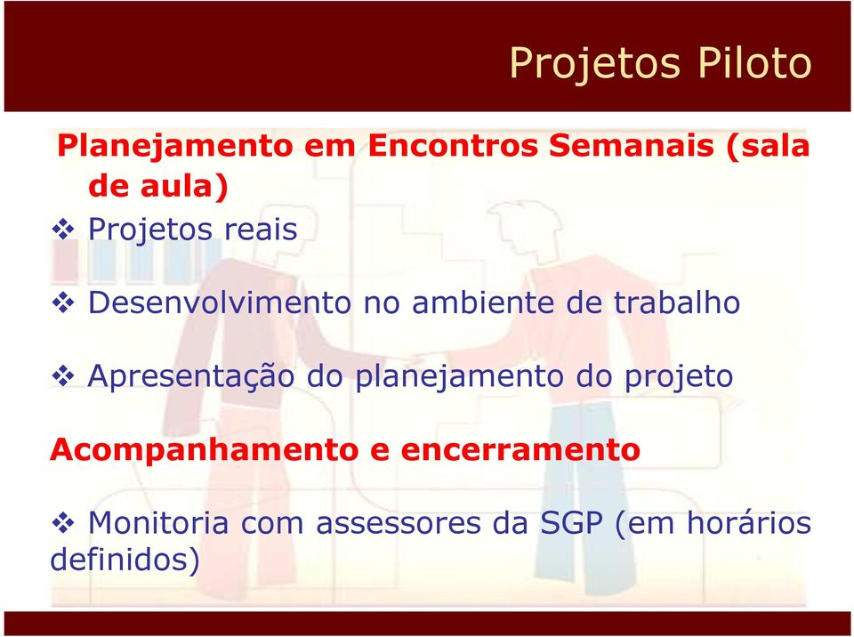 planejamento do projeto Acompanhamento e encerramento