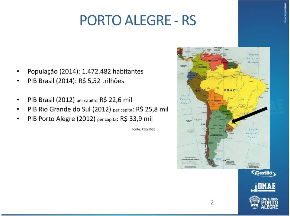 (2012) per capita: R$ 22,6 mil PIB Rio Grande do Sul (2012)