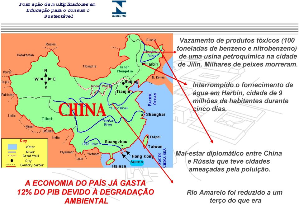 Interrompido o fornecimento de água em Harbin, cidade de 9 milhões de habitantes durante cinco dias.