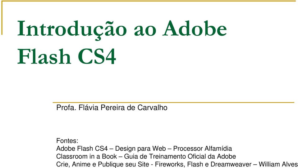 Web Processor Alfamídia Classroom in a Book Guia de Treinamento