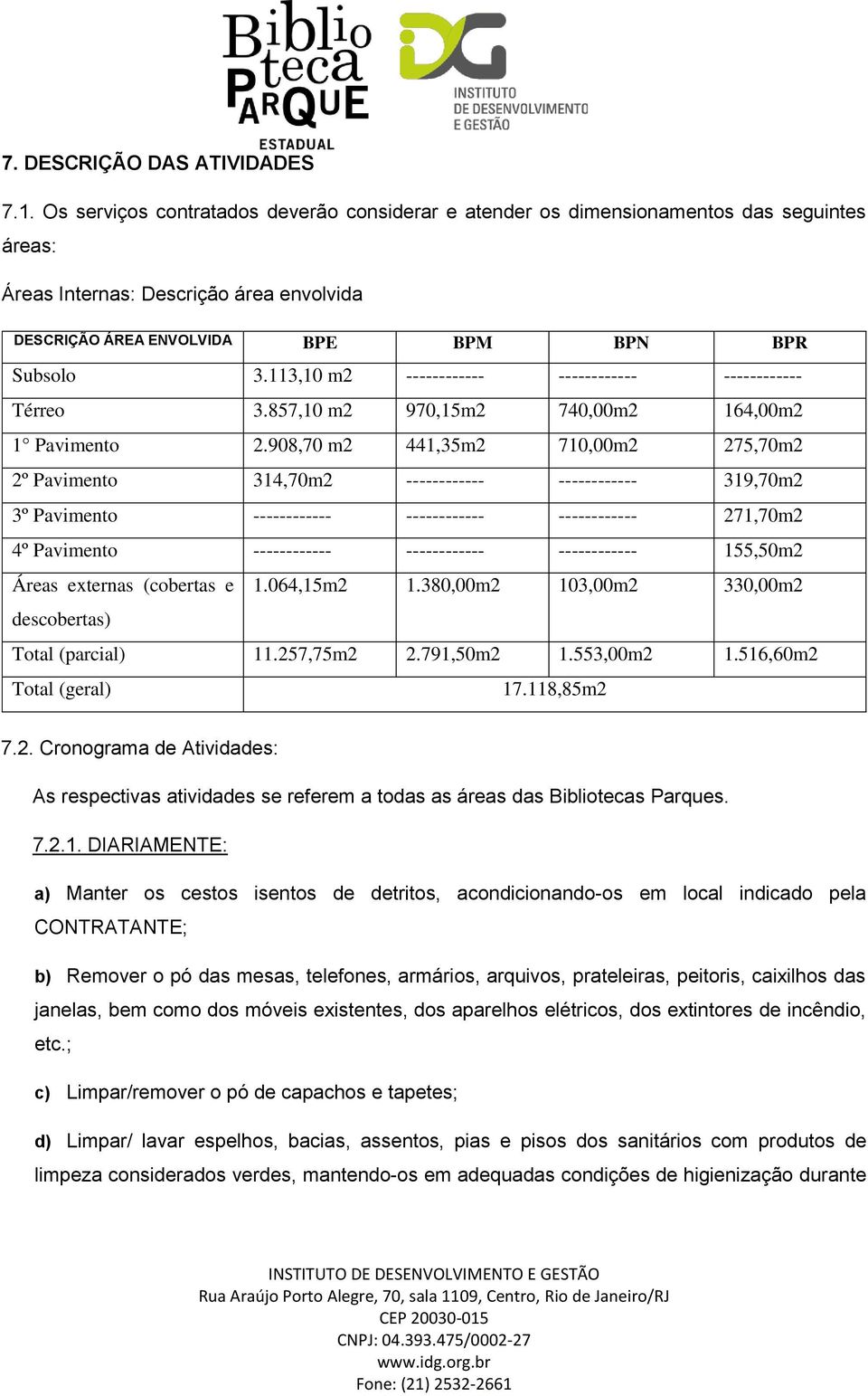 113,10 m2 ------------ ------------ ------------ Térreo 3.857,10 m2 970,15m2 740,00m2 164,00m2 1 Pavimento 2.