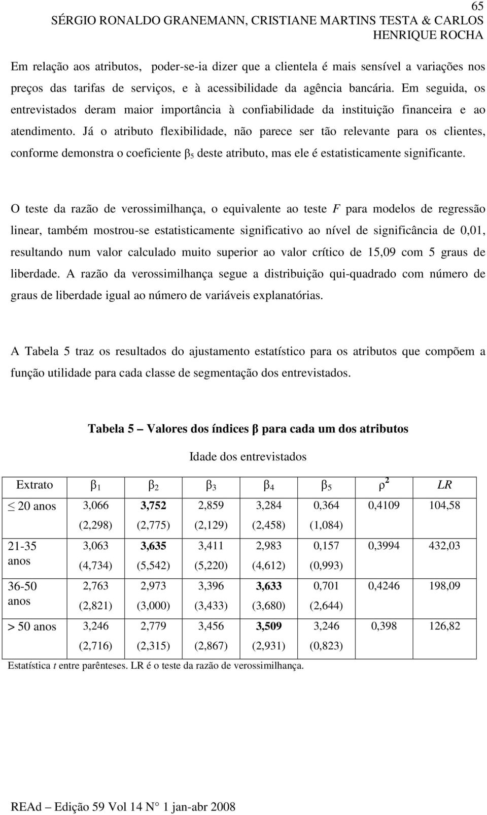 Já o atributo flexibilidade, não parece ser tão relevante para os clientes, conforme demonstra o coeficiente β 5 deste atributo, mas ele é estatisticamente significante.