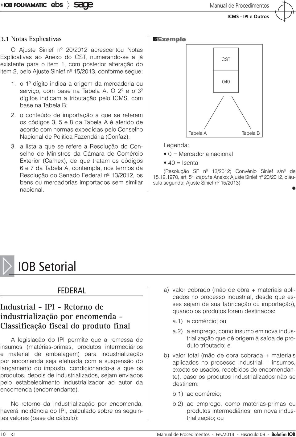 o conteúdo de importação a que se referem os códigos 3, 5 e 8 da Tabela A é aferido de acordo com normas expedidas pelo Conselho Nacional de Política Fazendária (Confaz); 3.