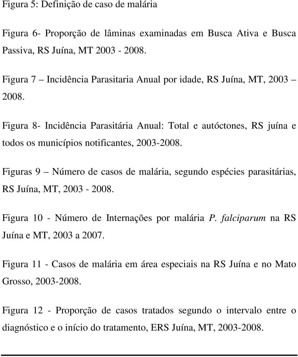 Figura 8- Incidência Parasitária Anual: Total e autóctones, RS juína e todos os municípios notificantes, 2003-2008.