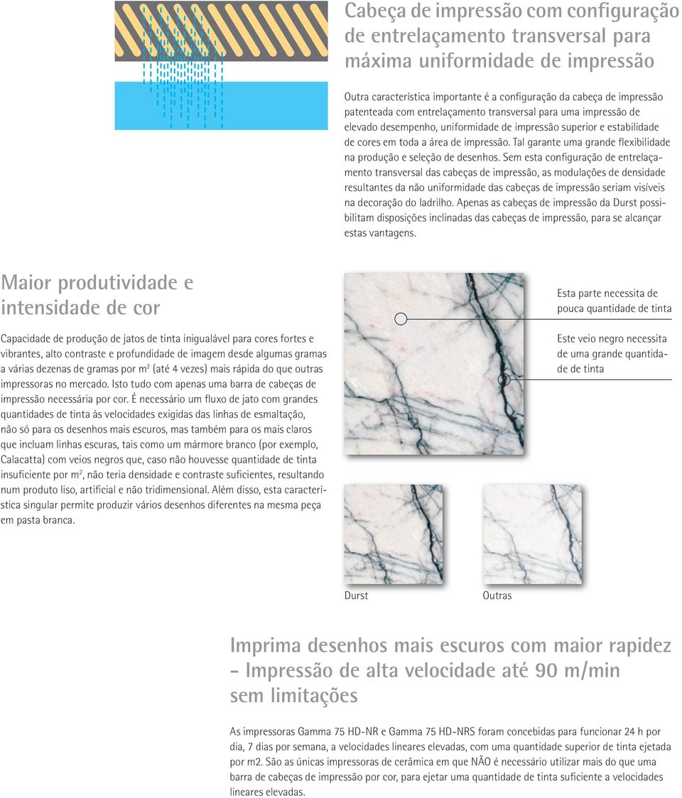 Tal garante uma grande flexibilidade na produção e seleção de desenhos.