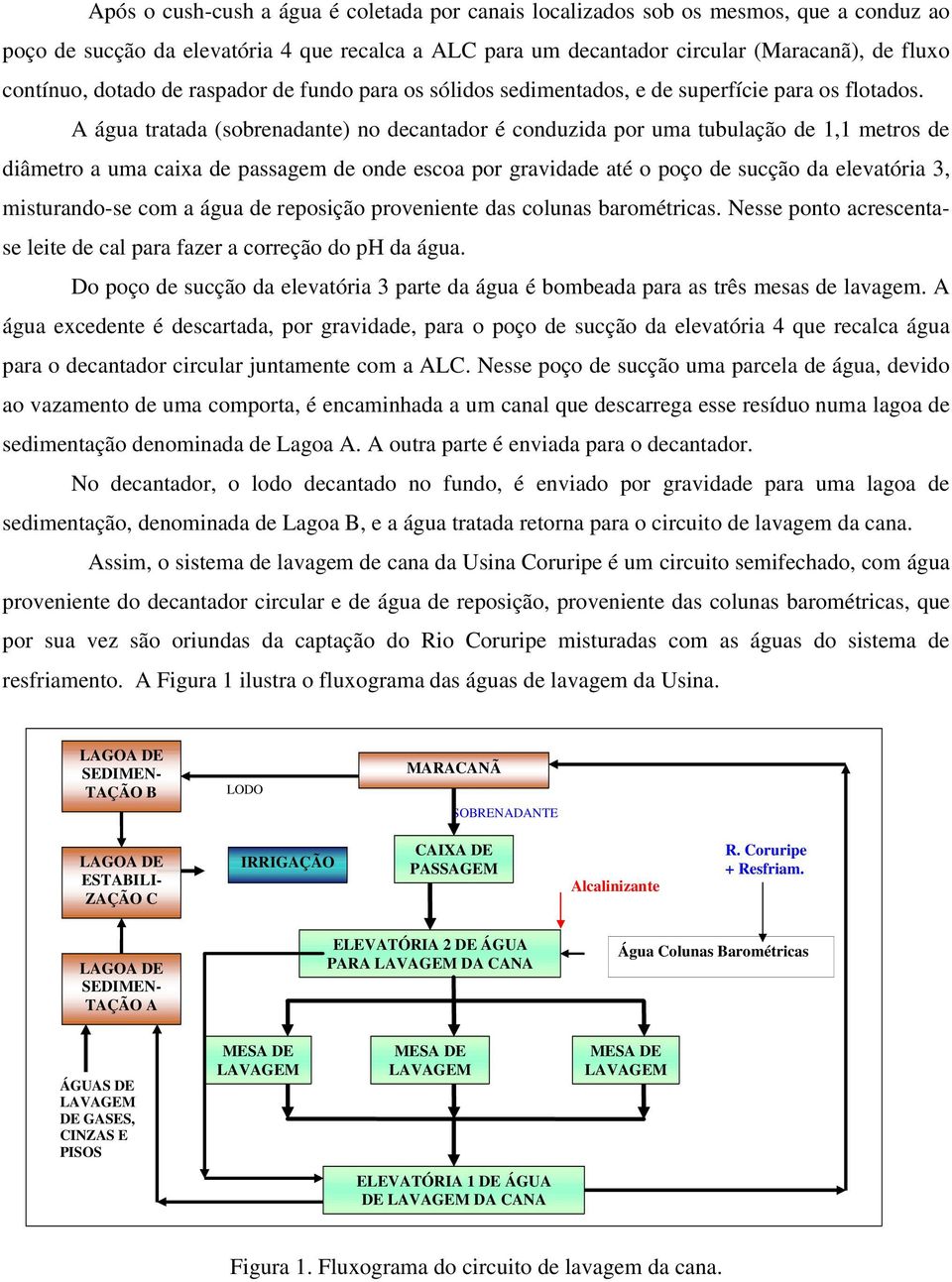 A água tratada (sobrenadante) no decantador é conduzida por uma tubulação de 1,1 metros de diâmetro a uma caixa de passagem de onde escoa por gravidade até o poço de sucção da elevatória 3,