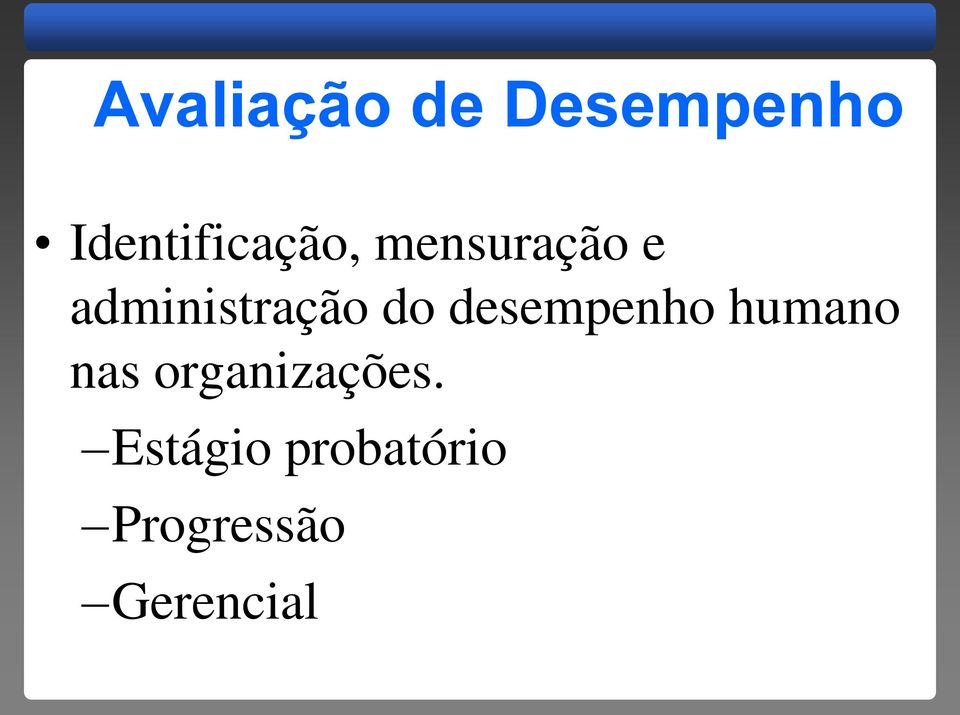 administração do desempenho humano