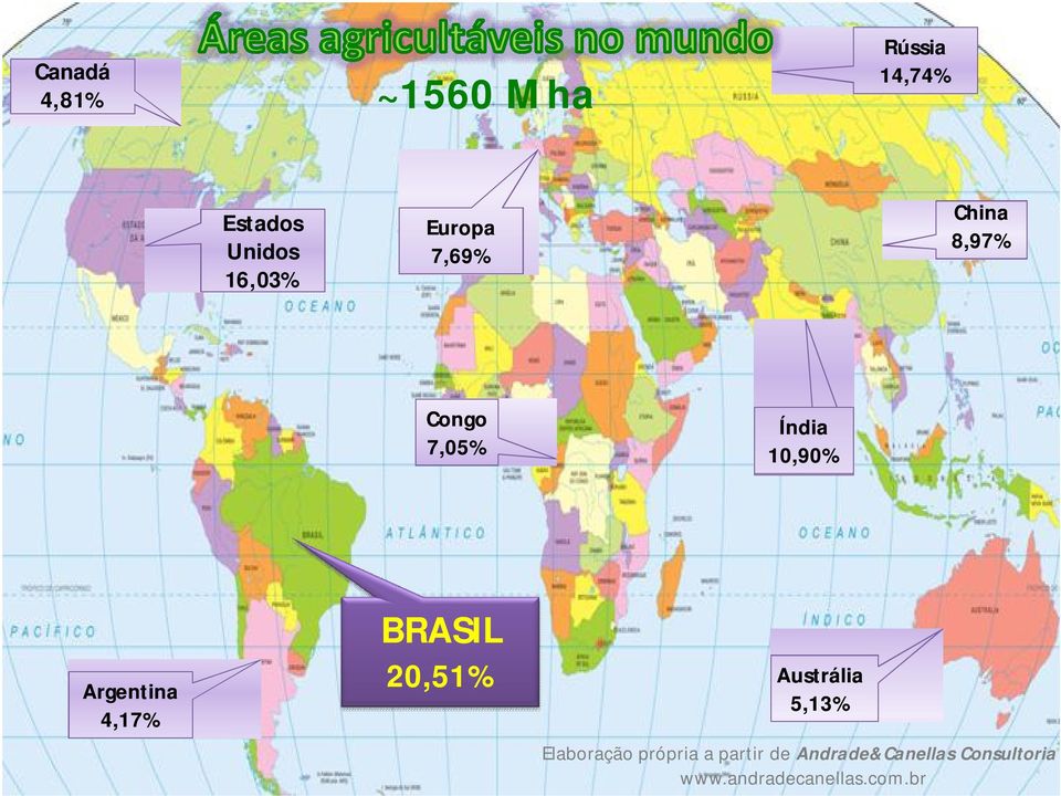 4,17% BRASIL 20,51% Austrália 5,13% Elaboração própria a