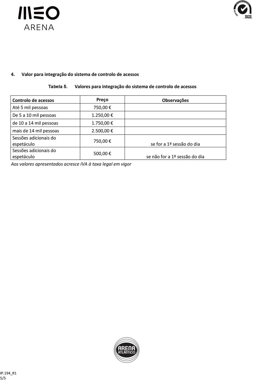 pessoas 750,00 De 5 a 10 mil pessoas 1.250,00 de 10 a 14 mil pessoas 1.750,00 mais de 14 mil pessoas 2.