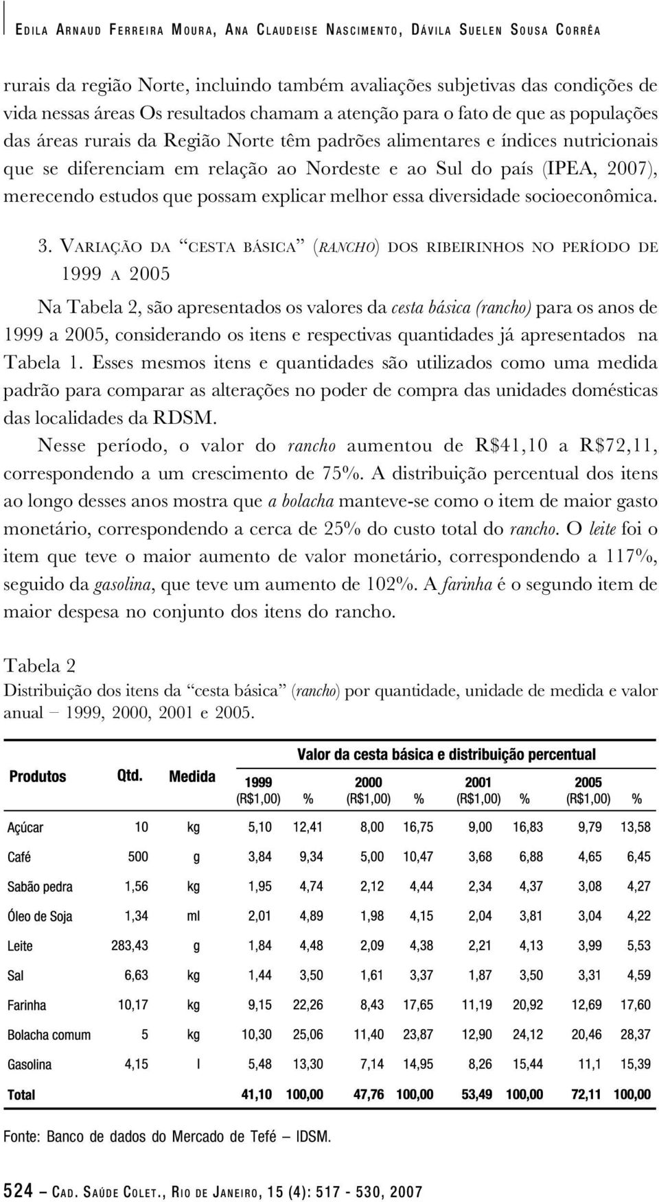 2007), merecendo estudos que possam explicar melhor essa diversidade socioeconômica. 3.