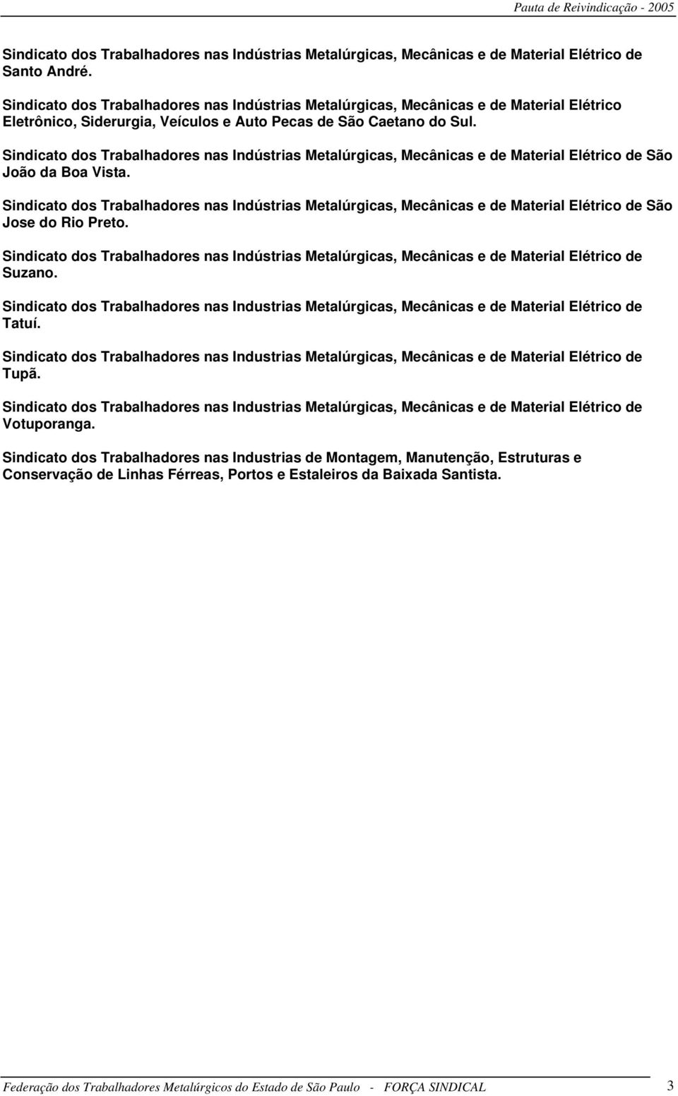 Sindicato dos Trabalhadores nas Industrias Metalúrgicas, Mecânicas e de Material Elétrico de Tupã.