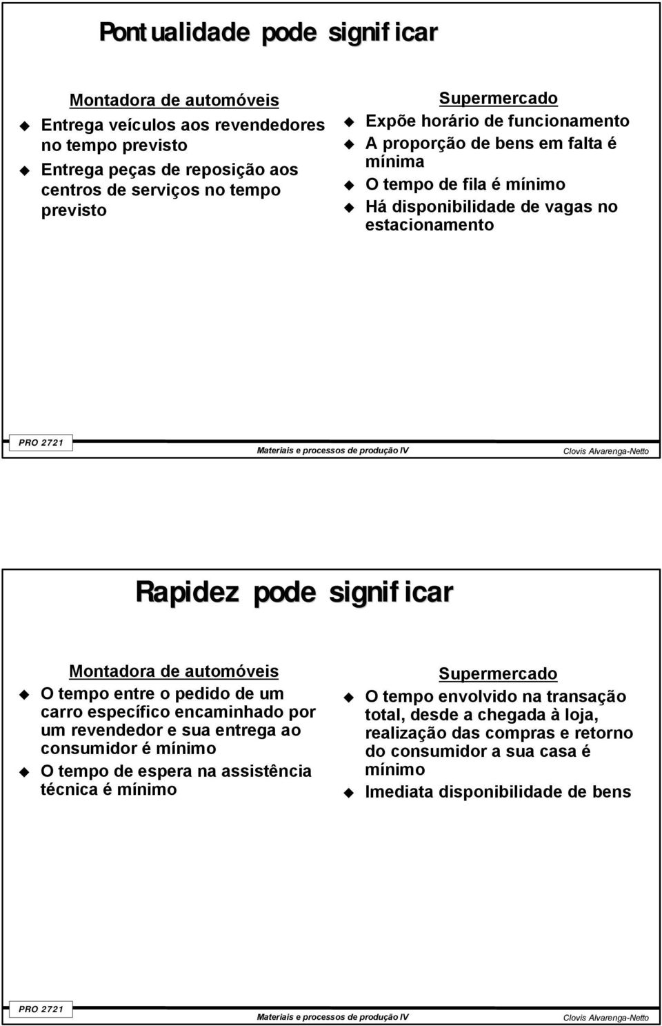 Montadora de automóveis O tempo entre o pedido de um carro específico encaminhado por um revendedor e sua entrega ao consumidor é mínimo O tempo de espera na assistência técnica