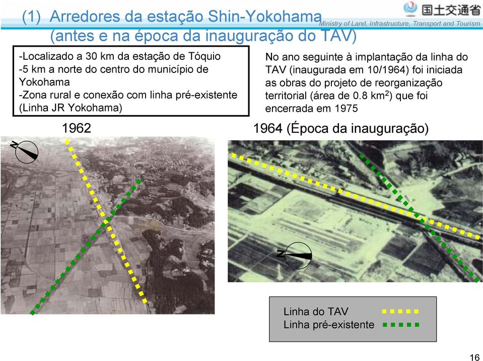 No ano seguinte à implantação da linha do TAV (inaugurada em 10/1964) foi iniciada as obras do projeto de reorganização