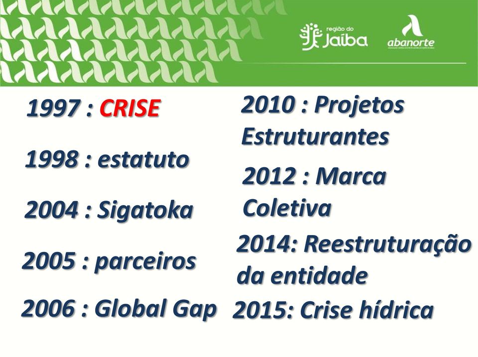 Projetos Estruturantes 2012 : Marca Coletiva